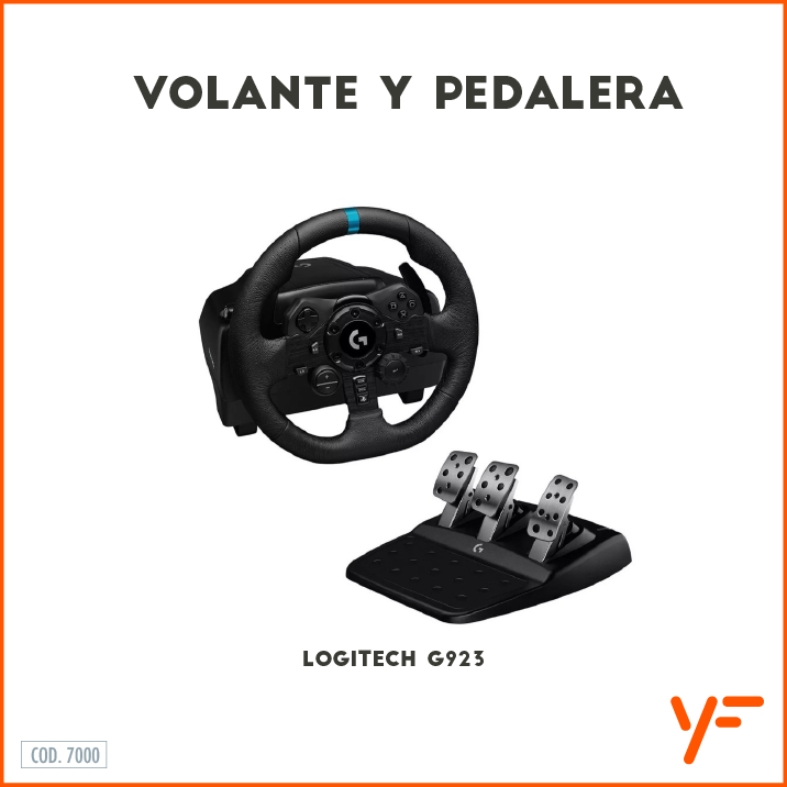 Volante + Pedalera Logitech G923 - YF Simuladores