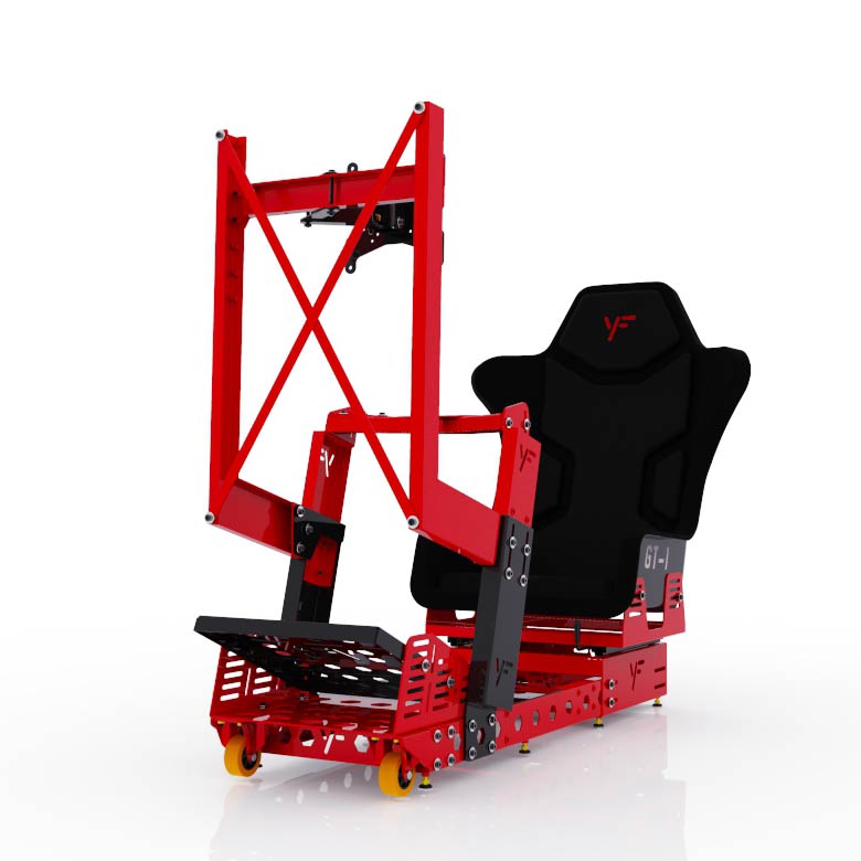 GT1 - Bastidor con butaca, corredera, ruedas y soporte integrado de una pantalla - Imagen 3