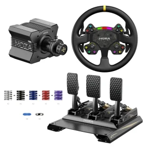 Bundle R9 MOZA con Aro RS y Pedalera CRP-2 de 3 pedales